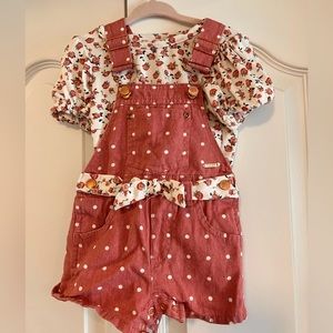 Adorable girls overall outfit